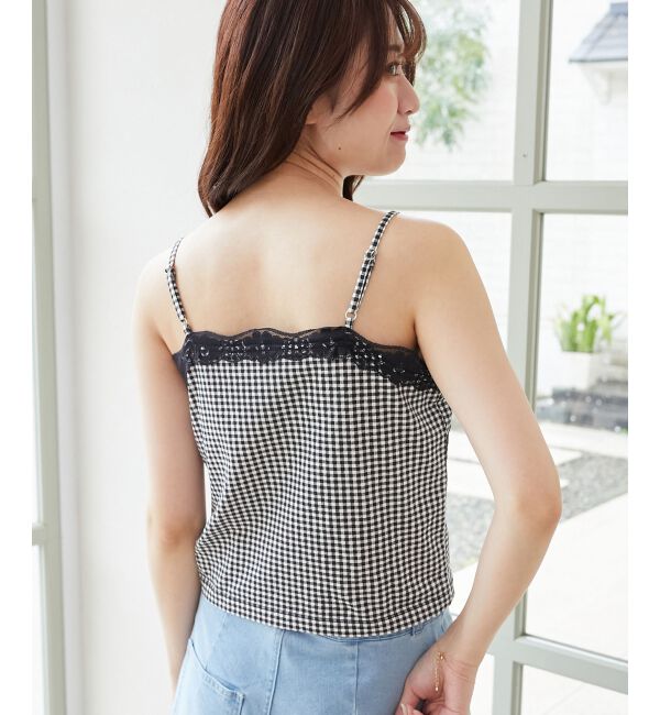  「カップ付きローズリボンキャミ」|キャミソール|