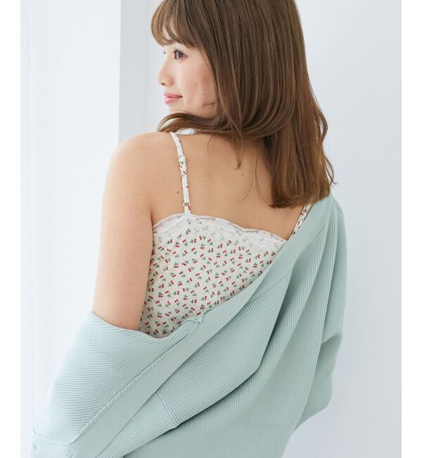  「カップ付きローズリボンキャミ」|キャミソール|