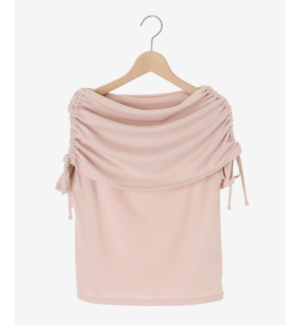  「サイドドロストオフショルカットトップス」|Tシャツ・カットソー|