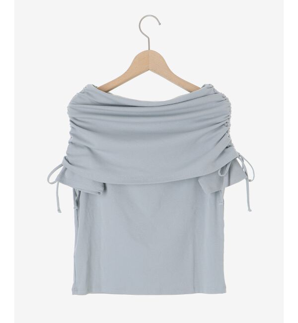  「サイドドロストオフショルカットトップス」|Tシャツ・カットソー|