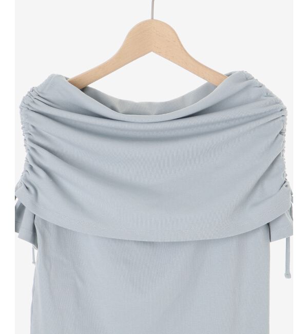  「サイドドロストオフショルカットトップス」|Tシャツ・カットソー|