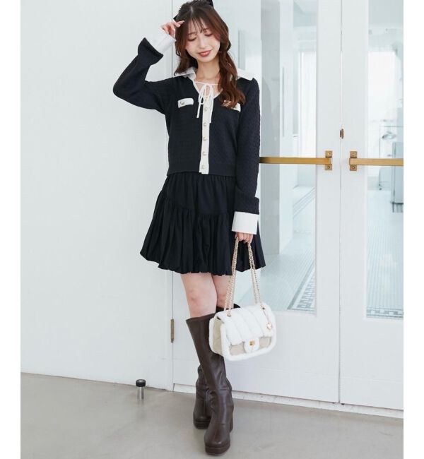  「バルーンミニスカパン」|スカート|ブラック