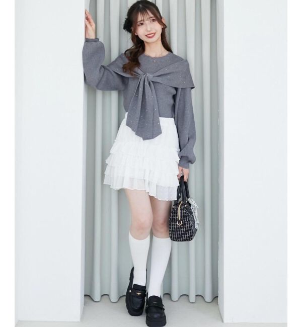  「4段フリルスカパン」|スカート|