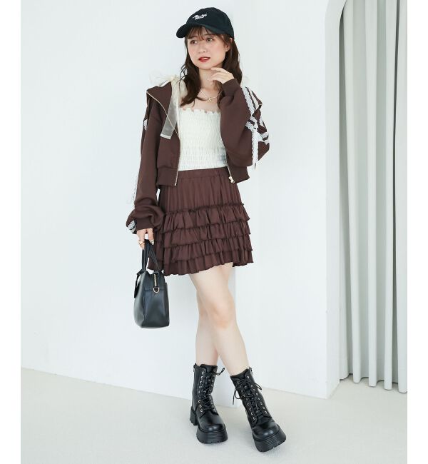  「4段フリルスカパン」|スカート|
