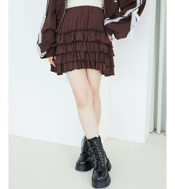  「4段フリルスカパン」|スカート|