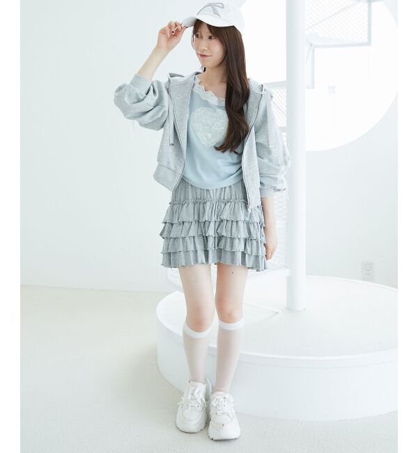  「4段フリルスカパン」|スカート|