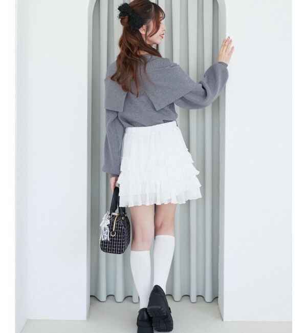  「4段フリルスカパン」|スカート|