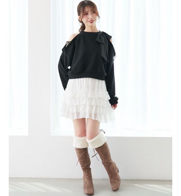  「4段フリルスカパン」|スカート|