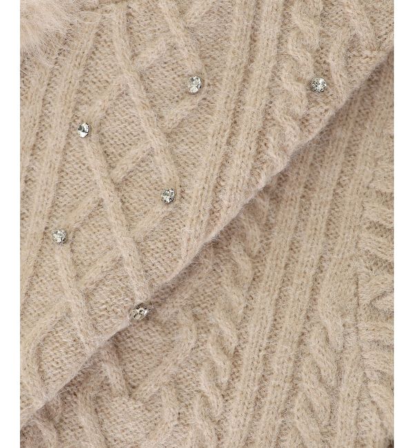  「キラキラフード付きニットパーカー」|パーカー|