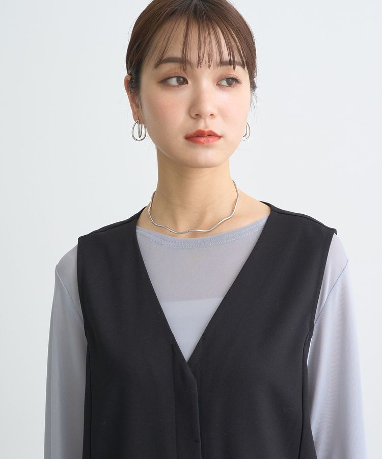 earth music&ecology「ジレワンピース」|ジャンパースカート|