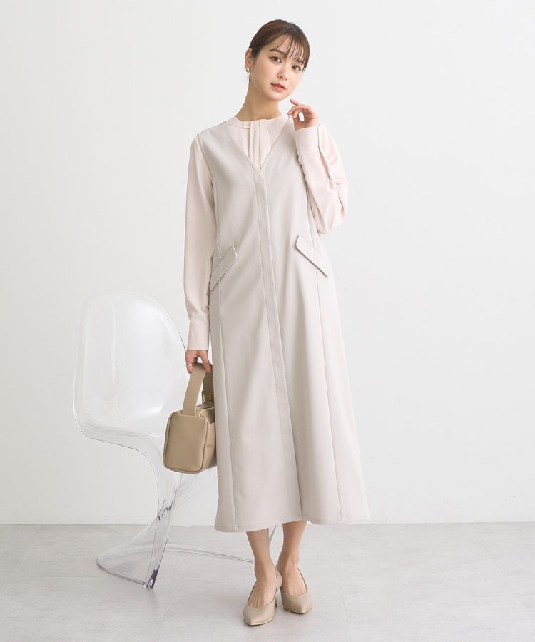 earth music&ecology「ジレワンピース」|ジャンパースカート|Beige