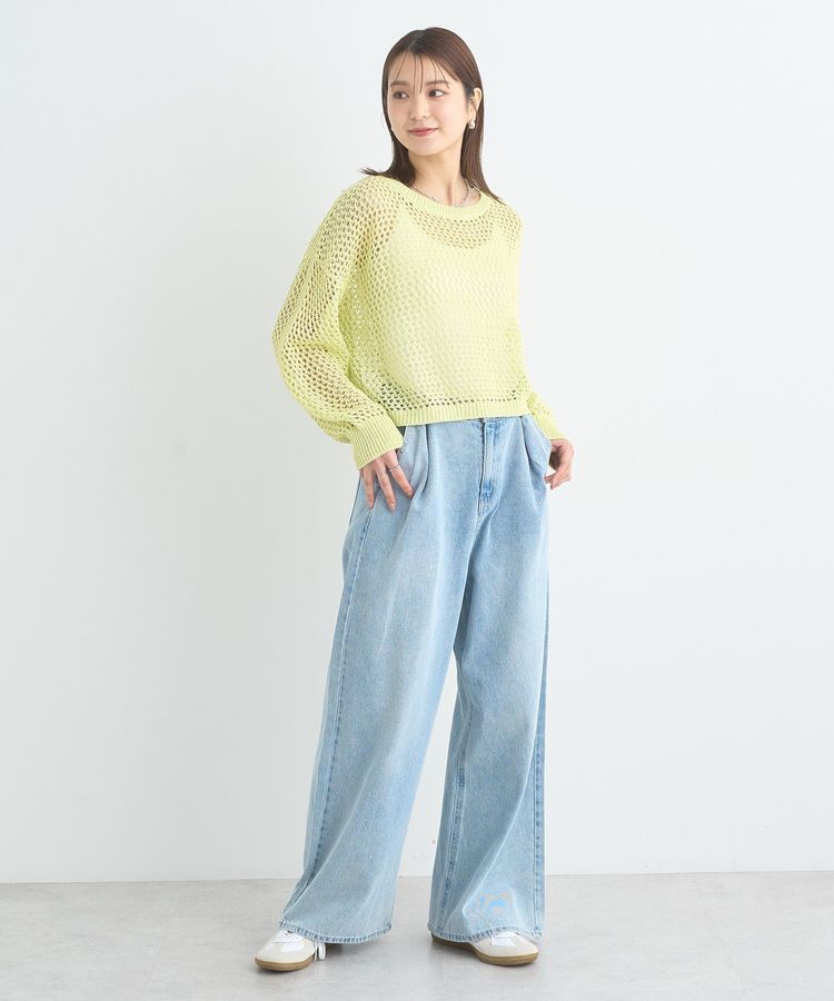 earth music&ecology「スパンコールメッシュニットプルオーバー」|ニット・セーター|
