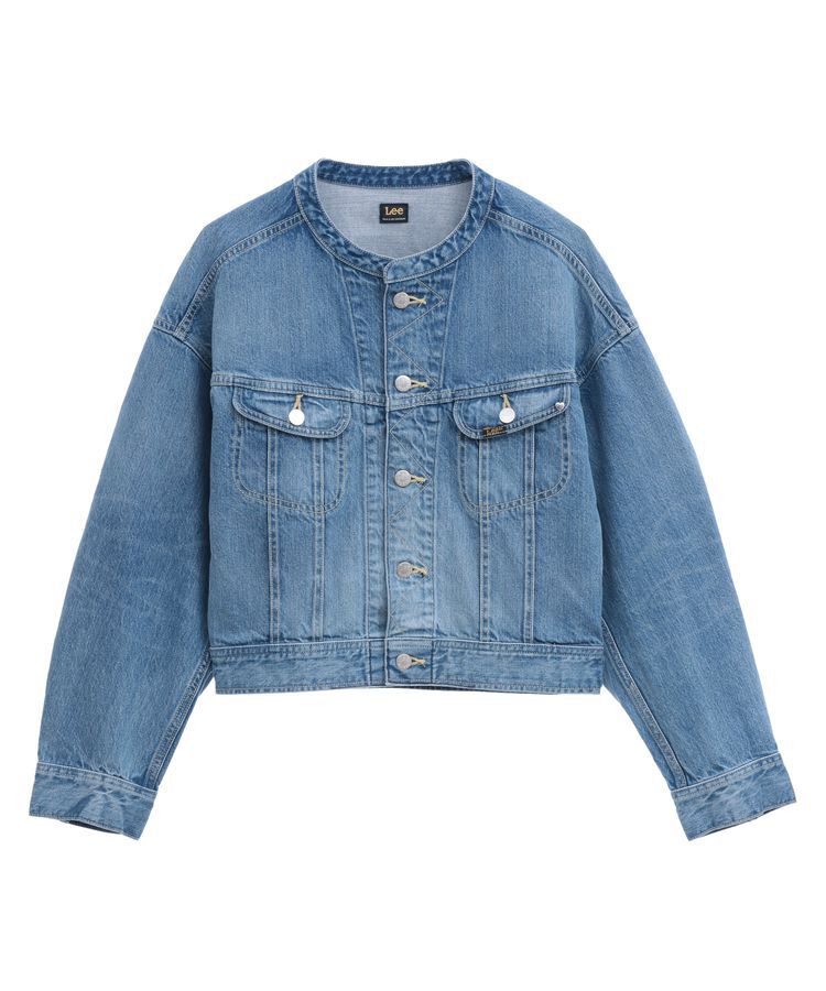 earth music&ecology「Lee &times; e.m.a.e. ライダース ノーカラージャケット」|テーラードジャケット|