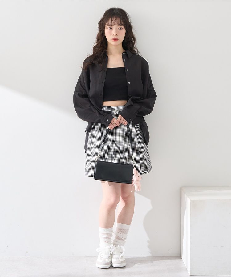 earth music&ecology「アシメショルダーショートキャミソール」|キャミソール|