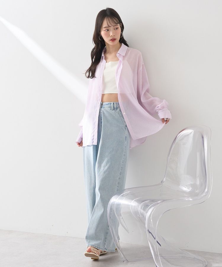 earth music&ecology「アシメショルダーショートキャミソール」|キャミソール|