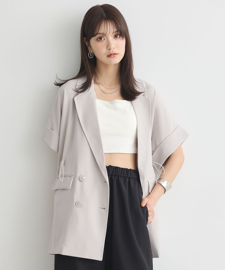 earth music&ecology「アシメショルダーショートキャミソール」|キャミソール|