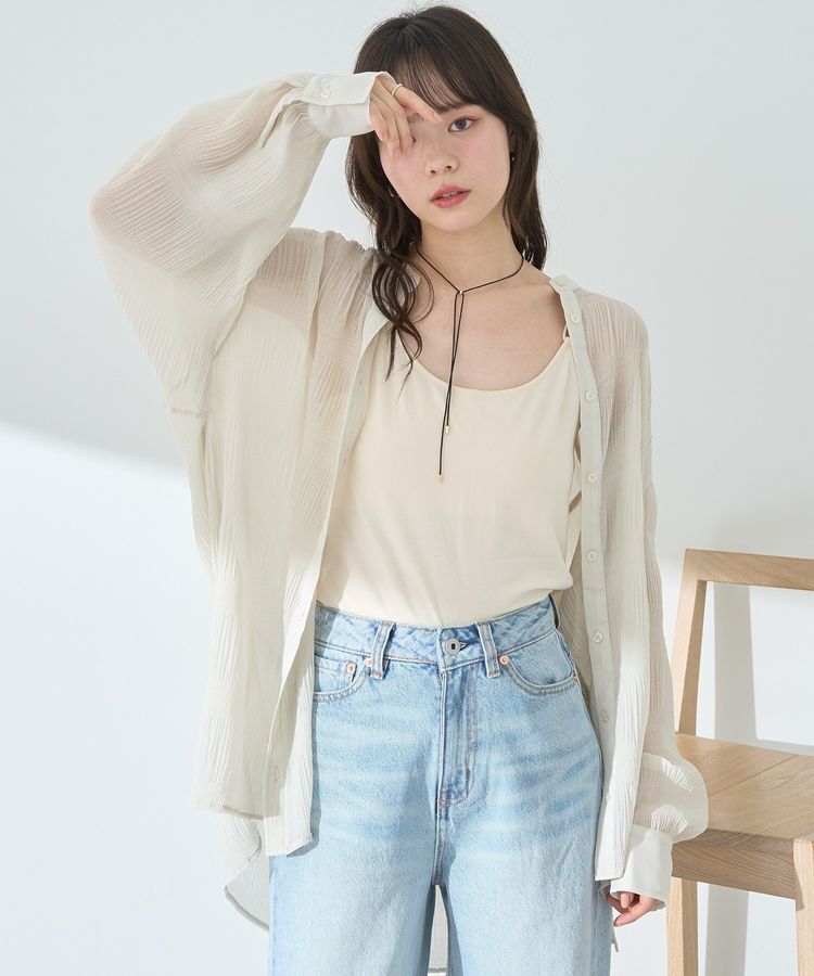 earth music&ecology「マジョリカプリーツレギュラーシャツ」|シャツ・ブラウス|