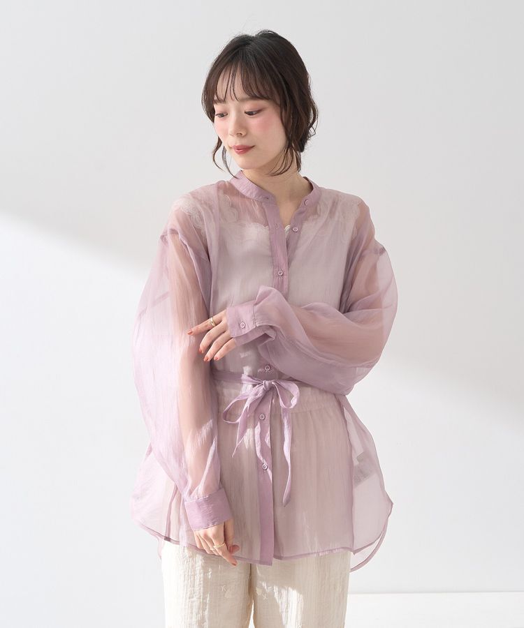 earth music&ecology「ウエストベルトシアーシャツ」|シャツ・ブラウス|