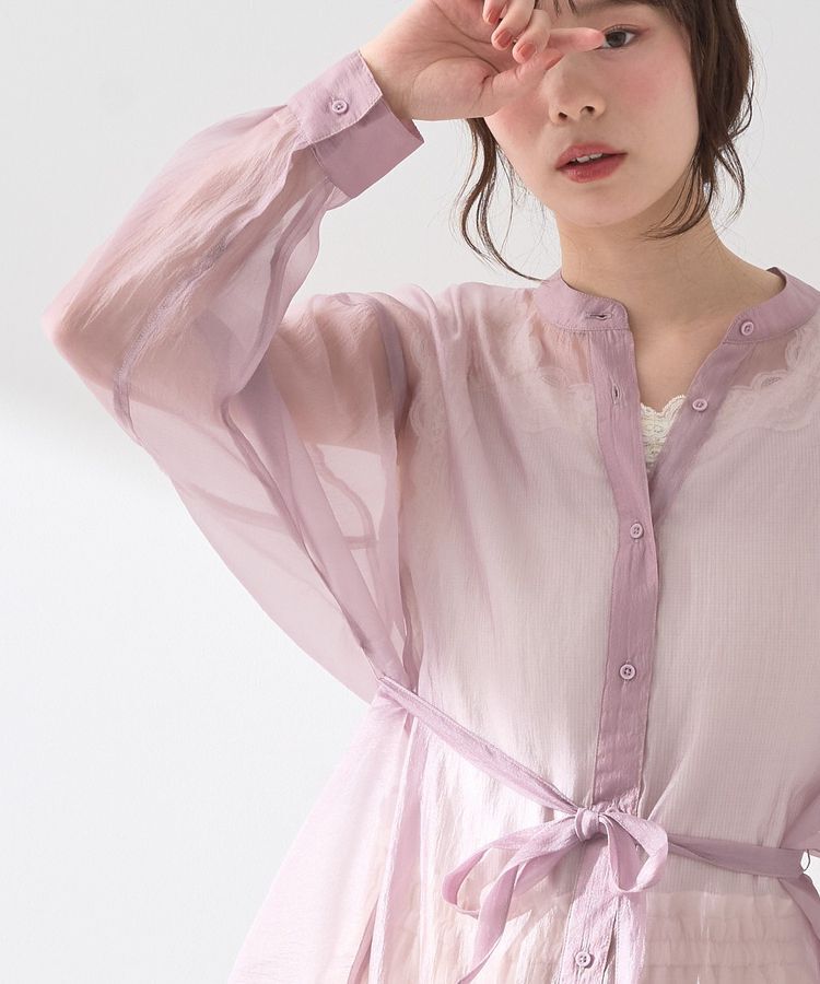 earth music&ecology「ウエストベルトシアーシャツ」|シャツ・ブラウス|