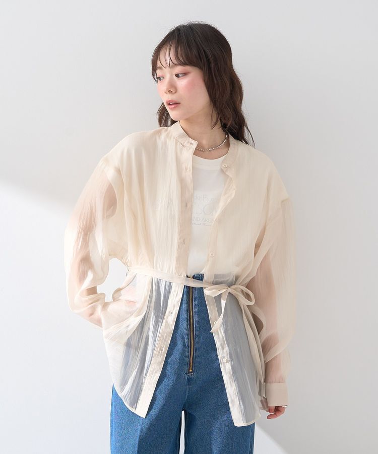 earth music&ecology「ウエストベルトシアーシャツ」|シャツ・ブラウス|