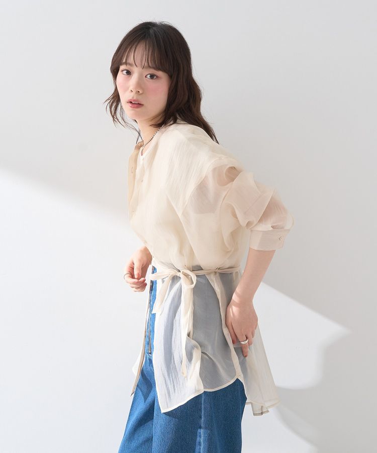 earth music&ecology「ウエストベルトシアーシャツ」|シャツ・ブラウス|