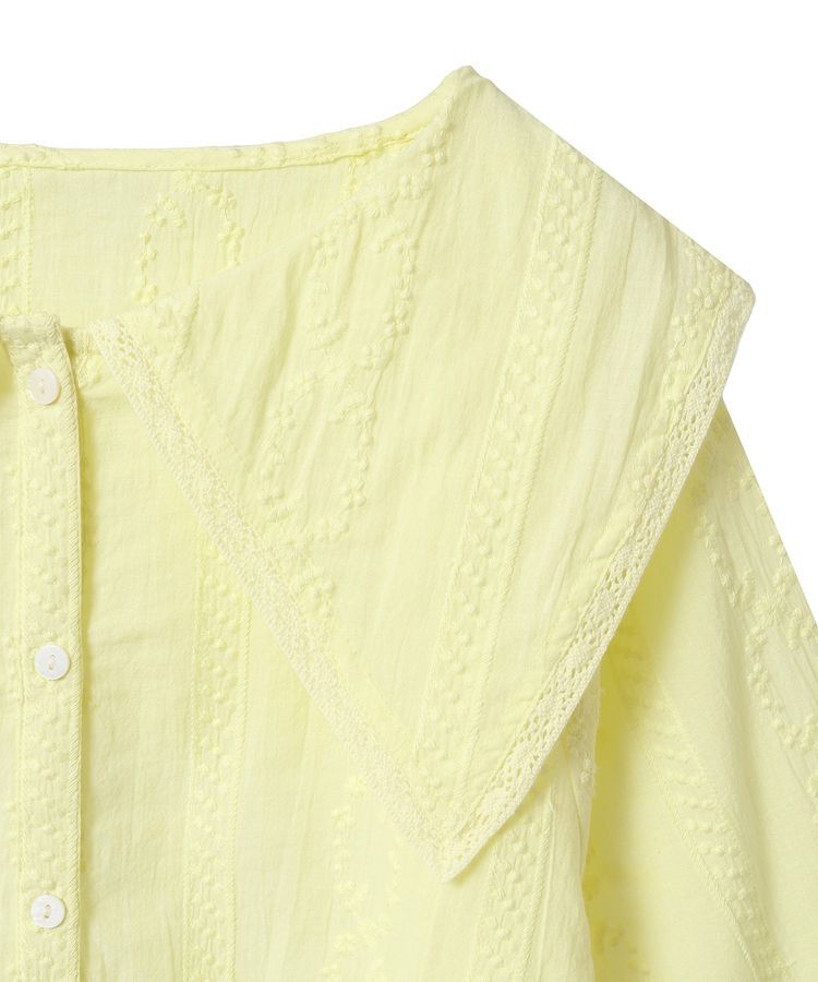 earth music&ecology「ビッグカラー刺繍ブラウス」|シャツ・ブラウス|