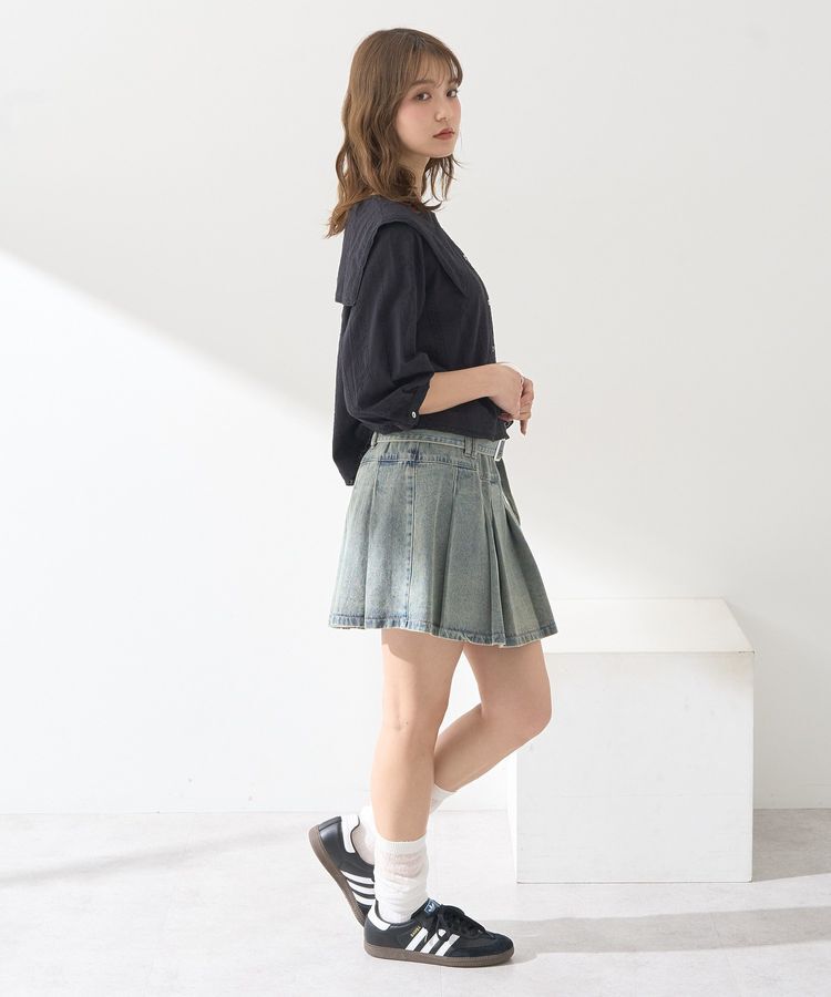 earth music&ecology「ビッグカラー刺繍ブラウス」|シャツ・ブラウス|