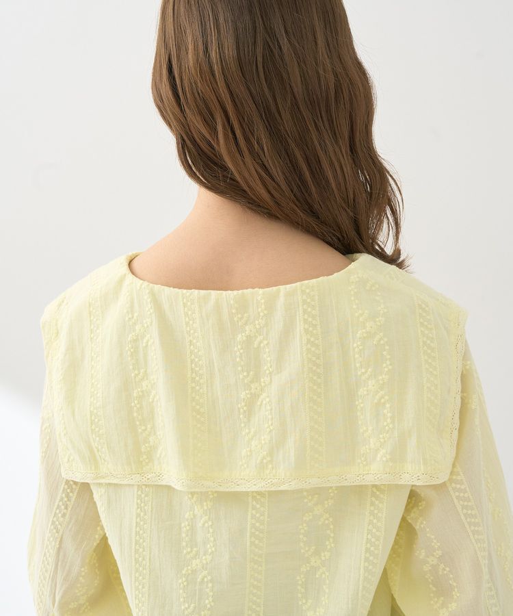 earth music&ecology「ビッグカラー刺繍ブラウス」|シャツ・ブラウス|