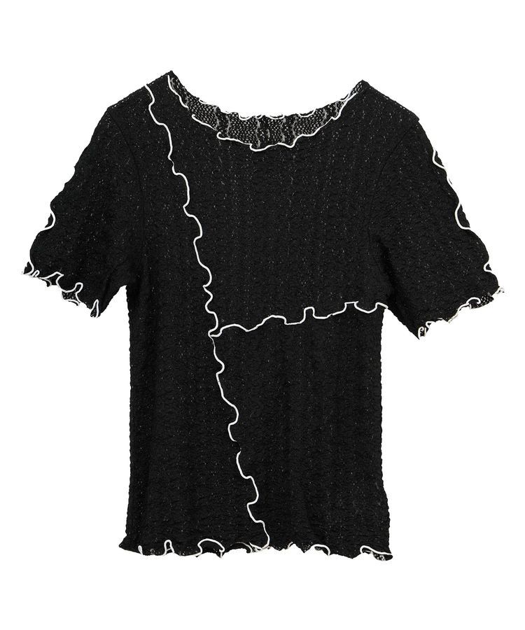 earth music&ecology「レースメロープルオーバー」|Tシャツ・カットソー|Black