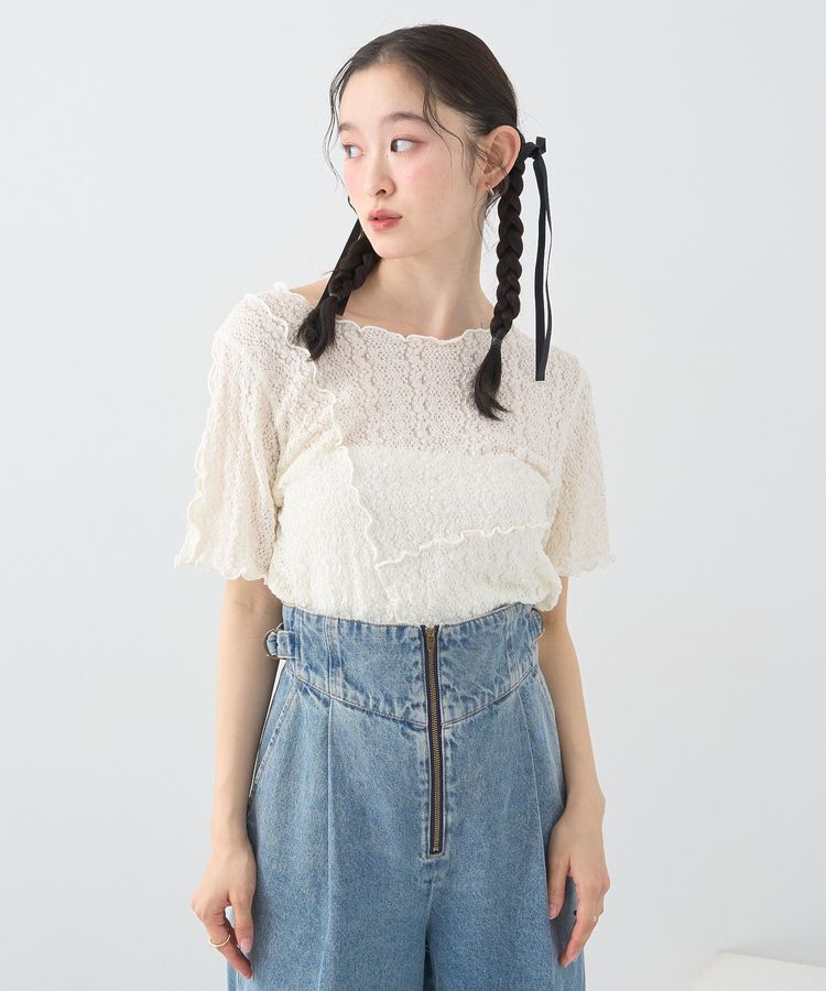 earth music&ecology「レースメロープルオーバー」|Tシャツ・カットソー|