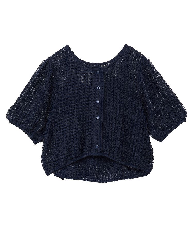 earth music&ecology「ミニフリルカットレースアンサンブル」|カーディガン|