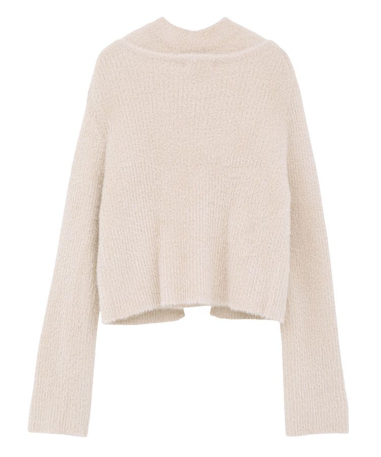 earth music&ecology「SET2点チャーム付きシャギーニット＋インナー」|カーディガン|