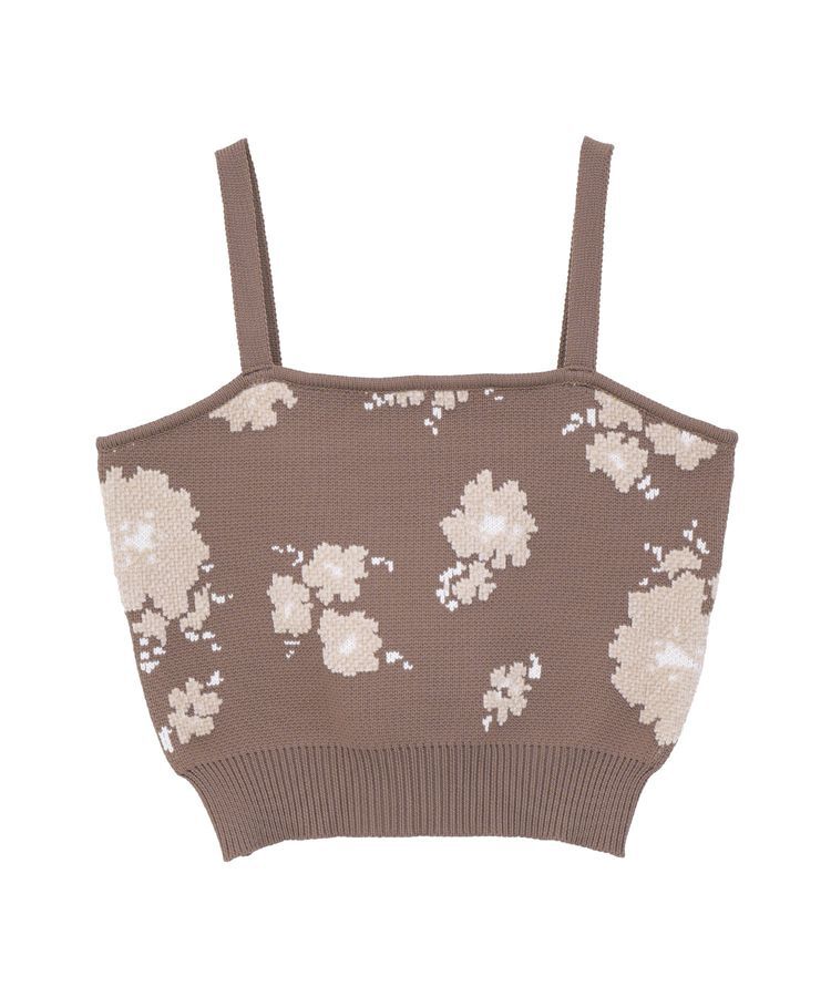 earth music&ecology「SET2点フラワージャガードカーデ+ビスチェ」|カーディガン|