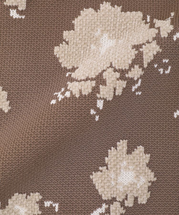 earth music&ecology「SET2点フラワージャガードカーデ+ビスチェ」|カーディガン|