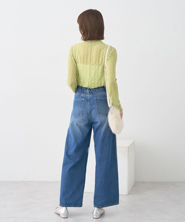 earth music&ecology「ハイネックシアーうねうねプルオーバー」|Tシャツ・カットソー|