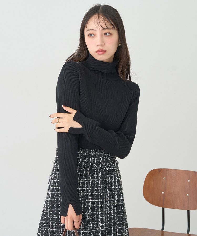 earth music&ecology「レンチング(TM)エコヴェロ(TM)(リブタートル)」|ニット・セーター|