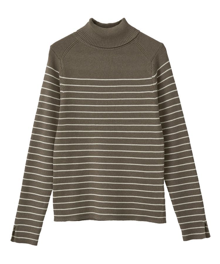 earth music&ecology「レンチング(TM)エコヴェロ(TM)(リブタートル)」|ニット・セーター|