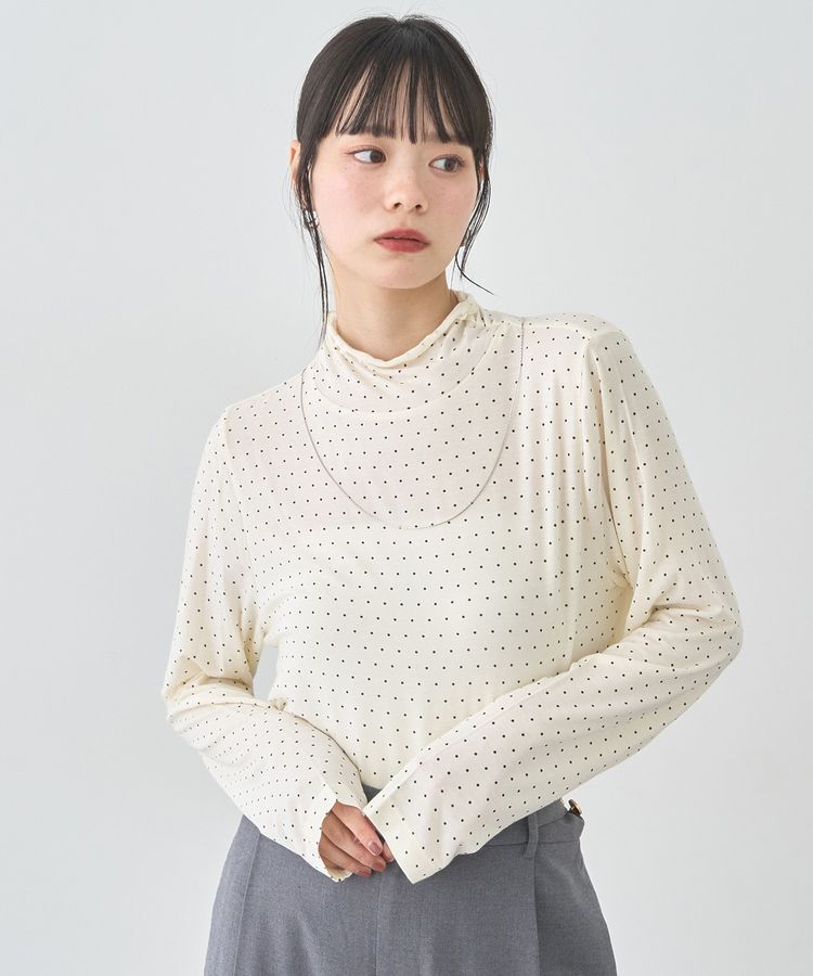 earth music&ecology「あったかフェミニンインナー(シアーハイネック)」|Tシャツ・カットソー|