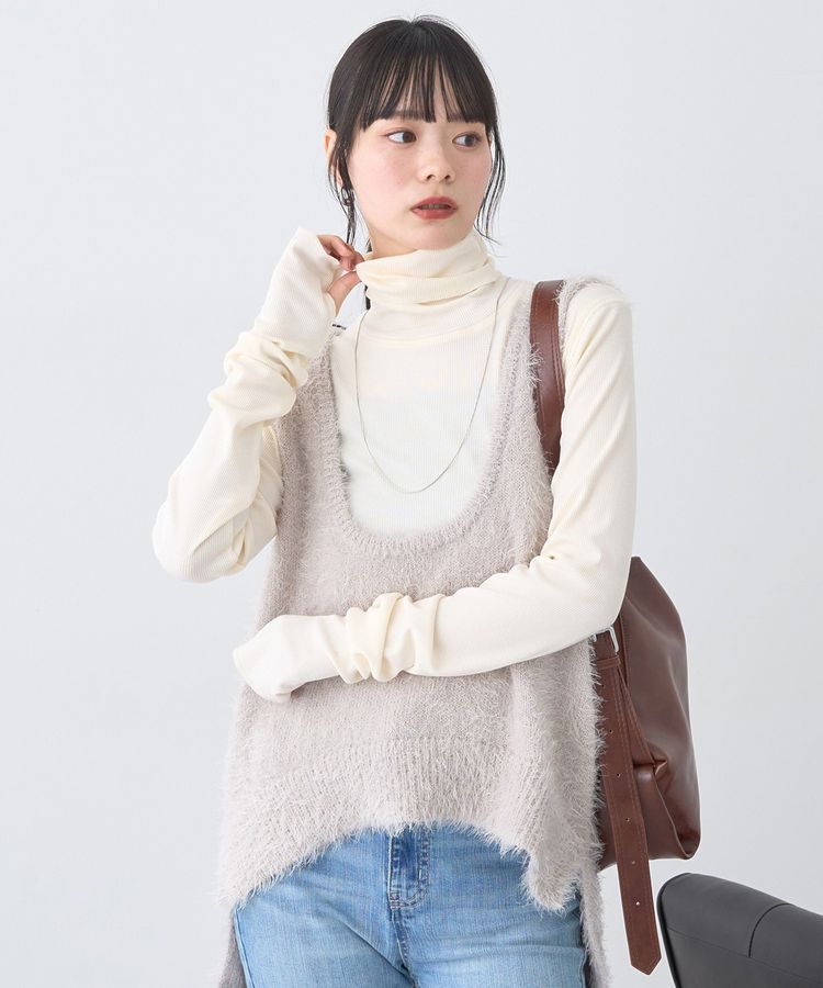 earth music&ecology「リブタートルネックプルオーバー」|Tシャツ・カットソー|