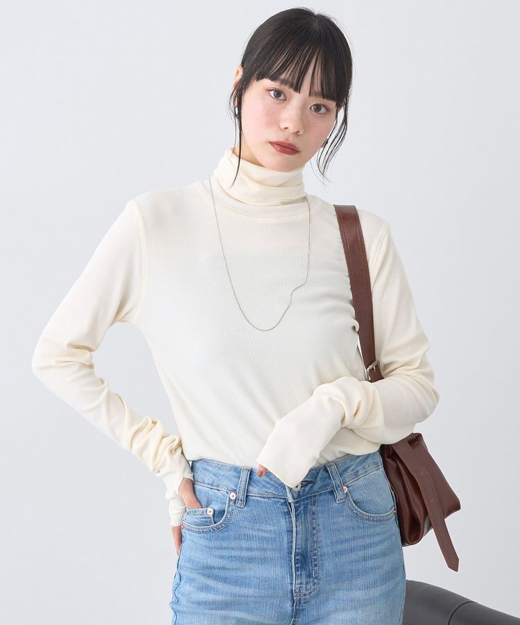 earth music&ecology「リブタートルネックプルオーバー」|Tシャツ・カットソー|