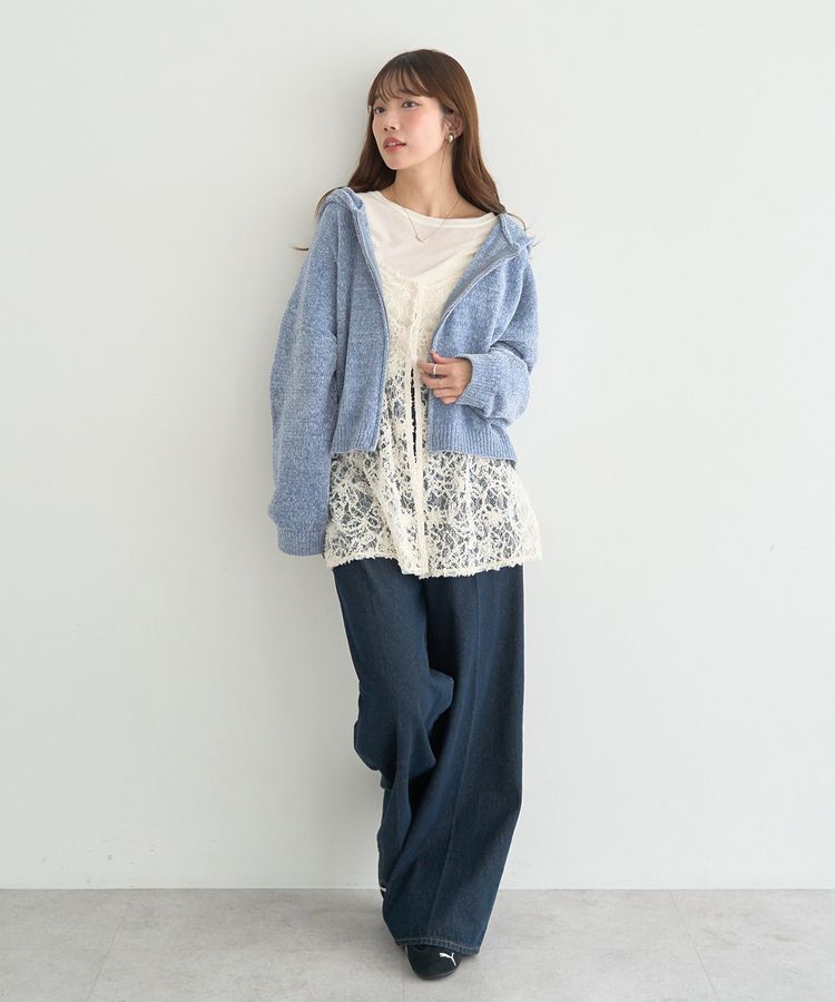 earth music&ecology「モールレースキャミチュニック」|チュニック|