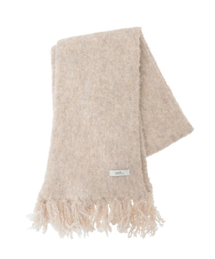 earth music&ecology「ループヤーンフリンジマフラー」|マフラー|