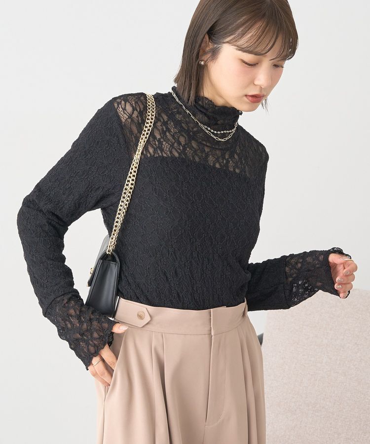 earth music&ecology「あったかフェミニンインナー(ハイネック)」|Tシャツ・カットソー|