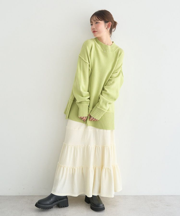 earth music&ecology「メロー切替フレアスカート」|フレア|