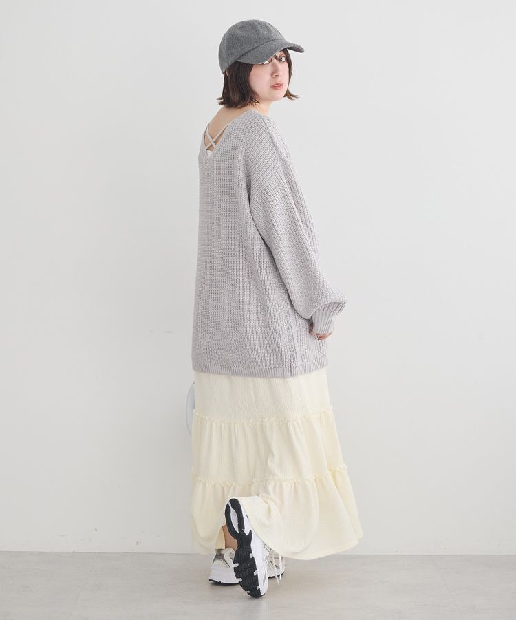 earth music&ecology「メロー切替フレアスカート」|フレア|