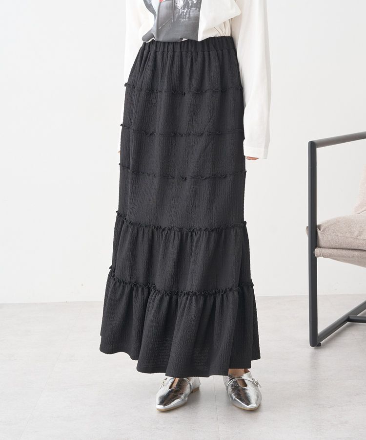 earth music&ecology「メロー切替フレアスカート」|フレア|