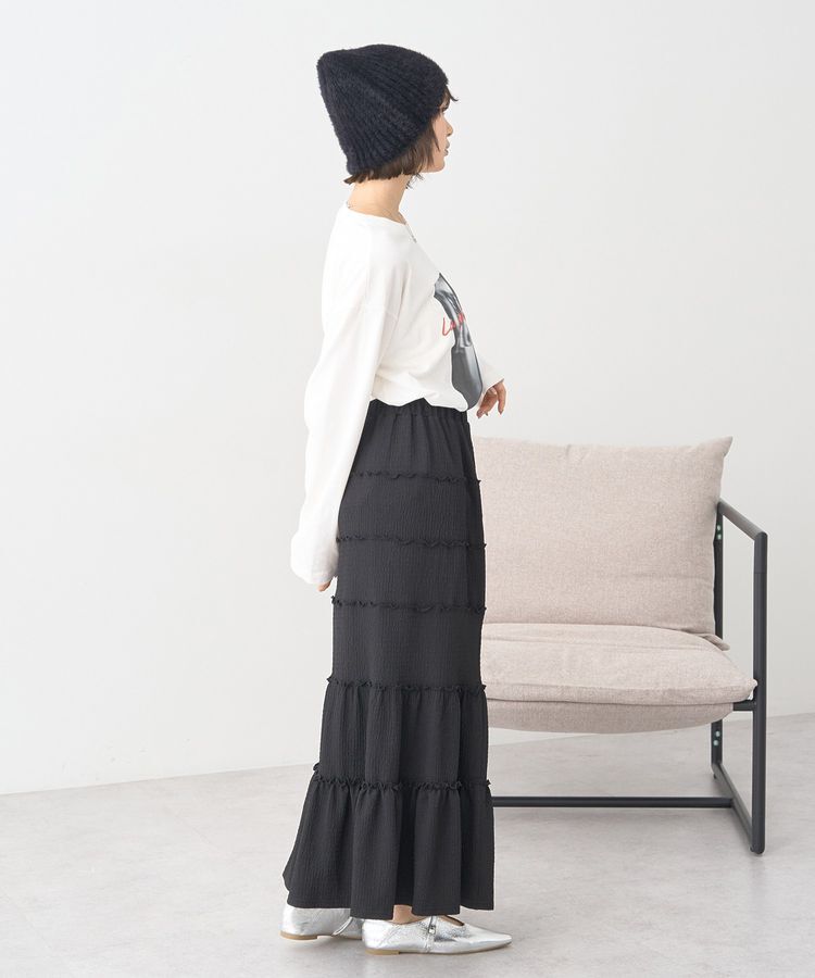 earth music&ecology「メロー切替フレアスカート」|フレア|