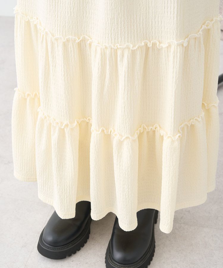 earth music&ecology「メロー切替フレアスカート」|フレア|