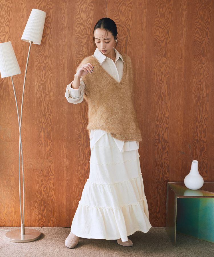 earth music&ecology「メロー切替フレアスカート」|フレア|