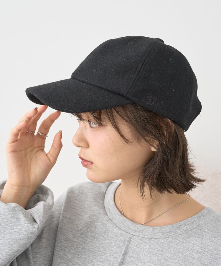 earth music&ecology「サイドロゴ刺繍キャップ」|その他|Black